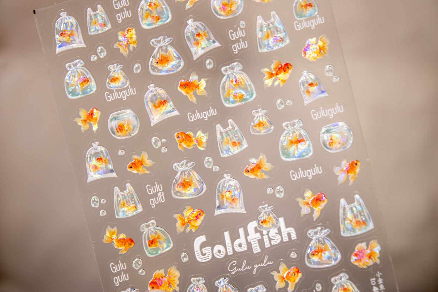 Bubbly Goldfish Nail Sticker