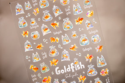 Bubbly Goldfish Nail Sticker