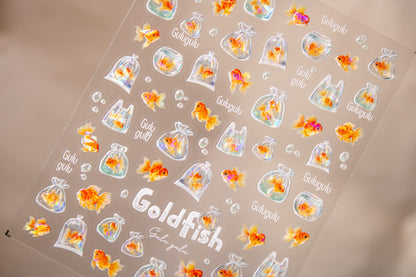 Bubbly Goldfish Nail Sticker