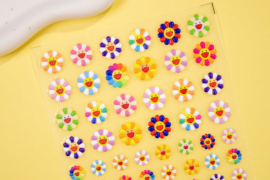 Smiley Daisy Nail Sticker