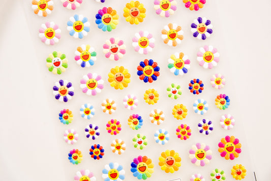 Smiley Daisy Nail Sticker