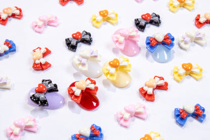 Moon Prism Bow Nail Charms (2pc)