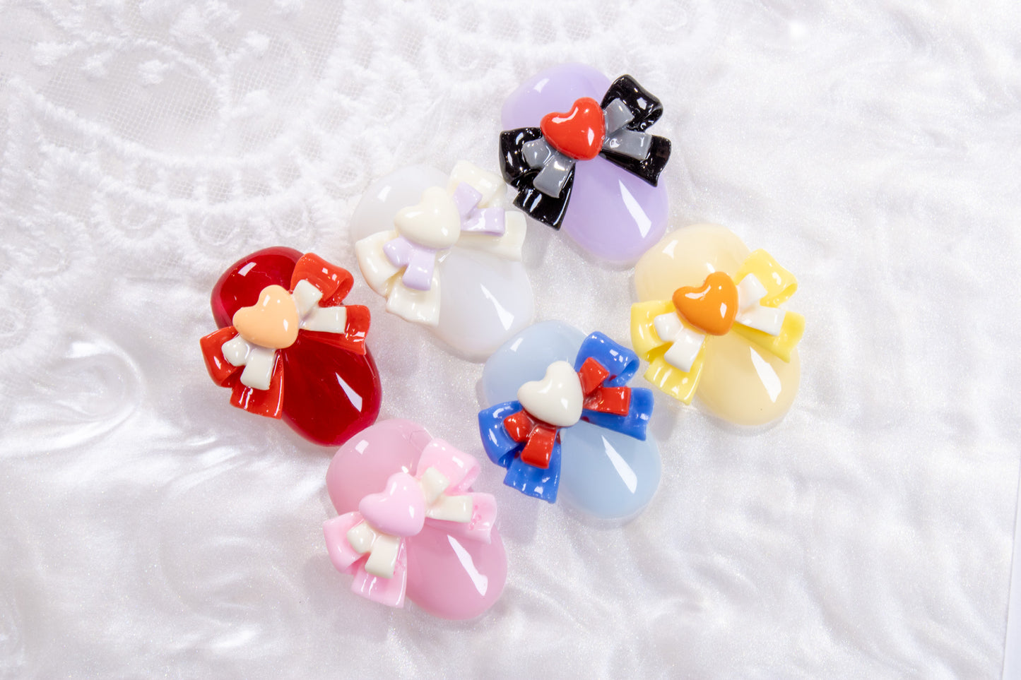 Moon Prism Bow Nail Charms (2pc)