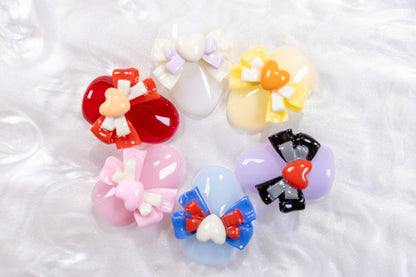 Moon Prism Bow Nail Charms (2pc)