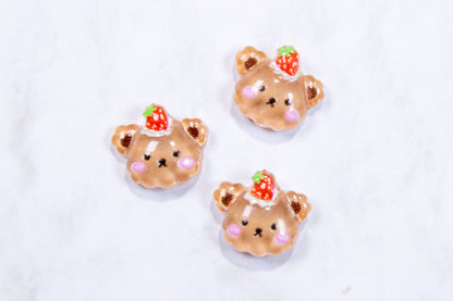 Berry Pie Bear Nail Charms (2p)