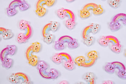Rainbow Bunny Nail Charms (2pc)