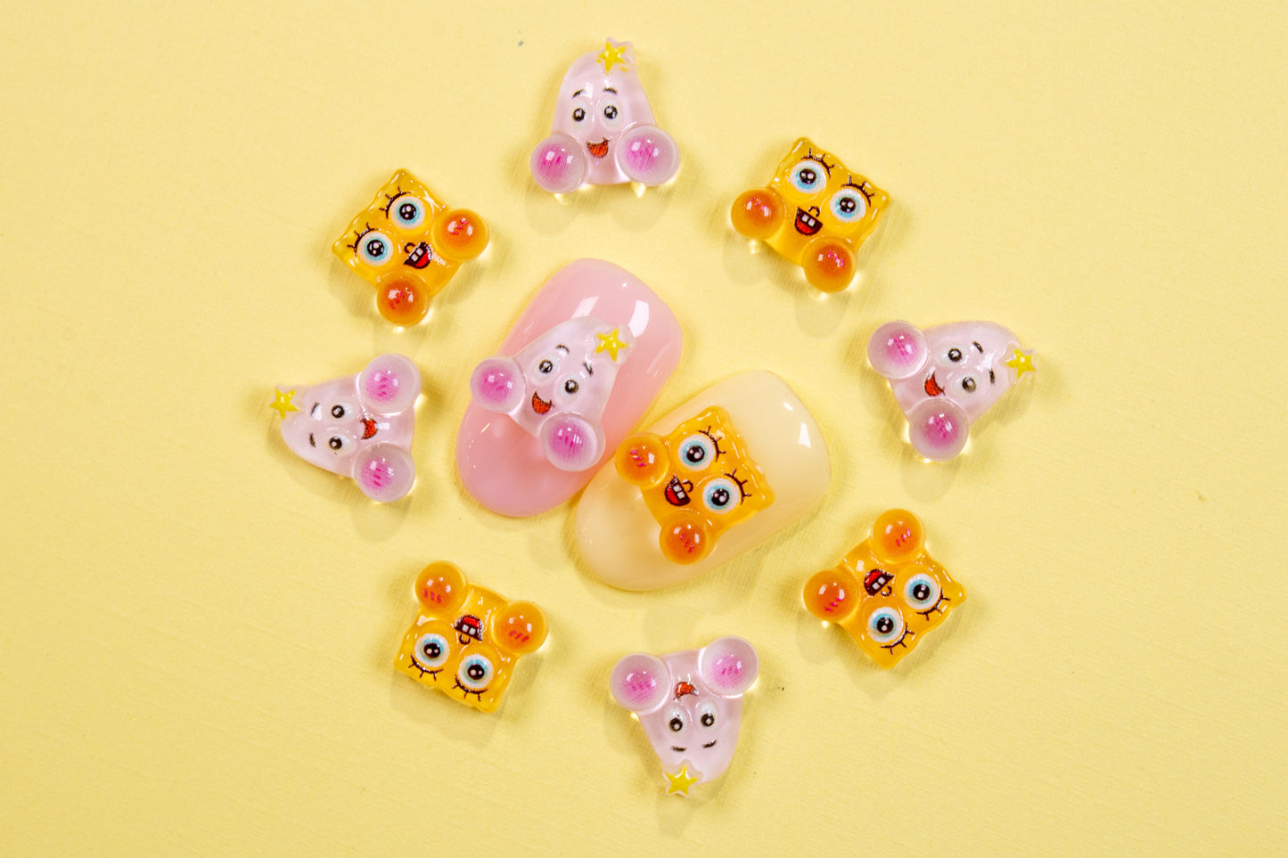 Bubble Cheeks Duo Nail Charms (2pc)
