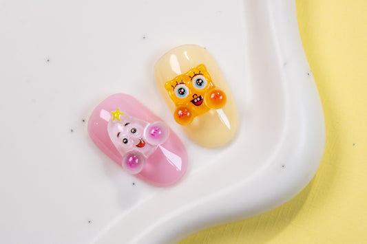 Bubble Cheeks Duo Nail Charms (2pc)