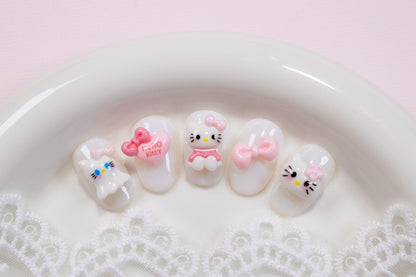 Sweet Kitty Nail Charms (2pc)