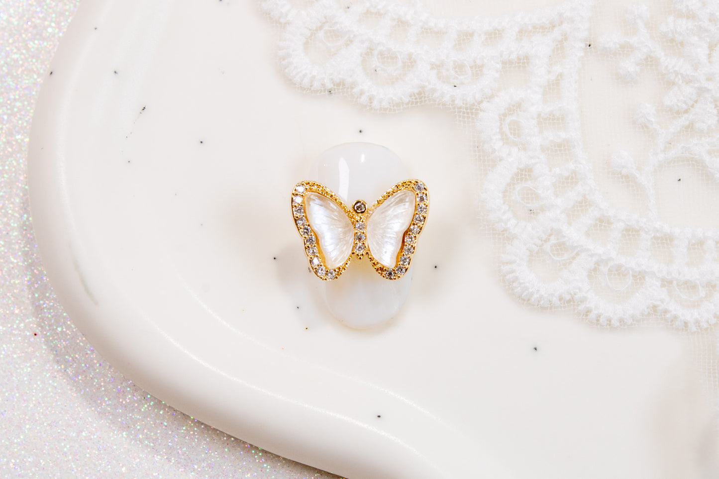 Aurora Butterfly Nail Charms (2pc)
