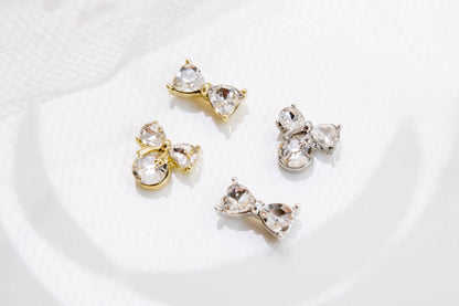 Crystal Bow Nail Charms (2pc)