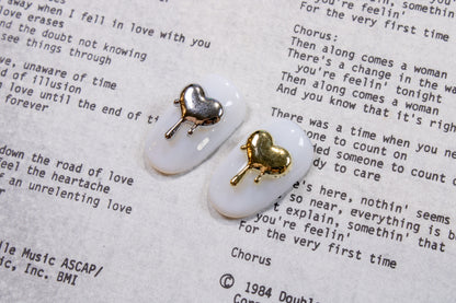 Melted Heart Nail Charms (5pc)
