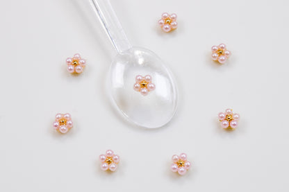 Pearl Blossom Nail Charms (10pc)