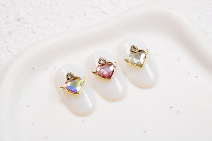 Angel Heart Nail Charms (2pc)