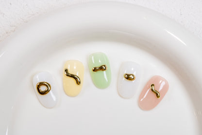 Chunky Metal Nail Charms (2pc)