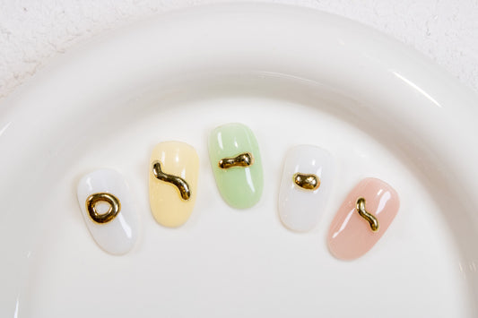 Chunky Metal Nail Charms (2pc)