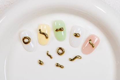 Chunky Metal Nail Charms (2pc)