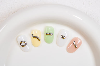 Chunky Metal Nail Charms (2pc)
