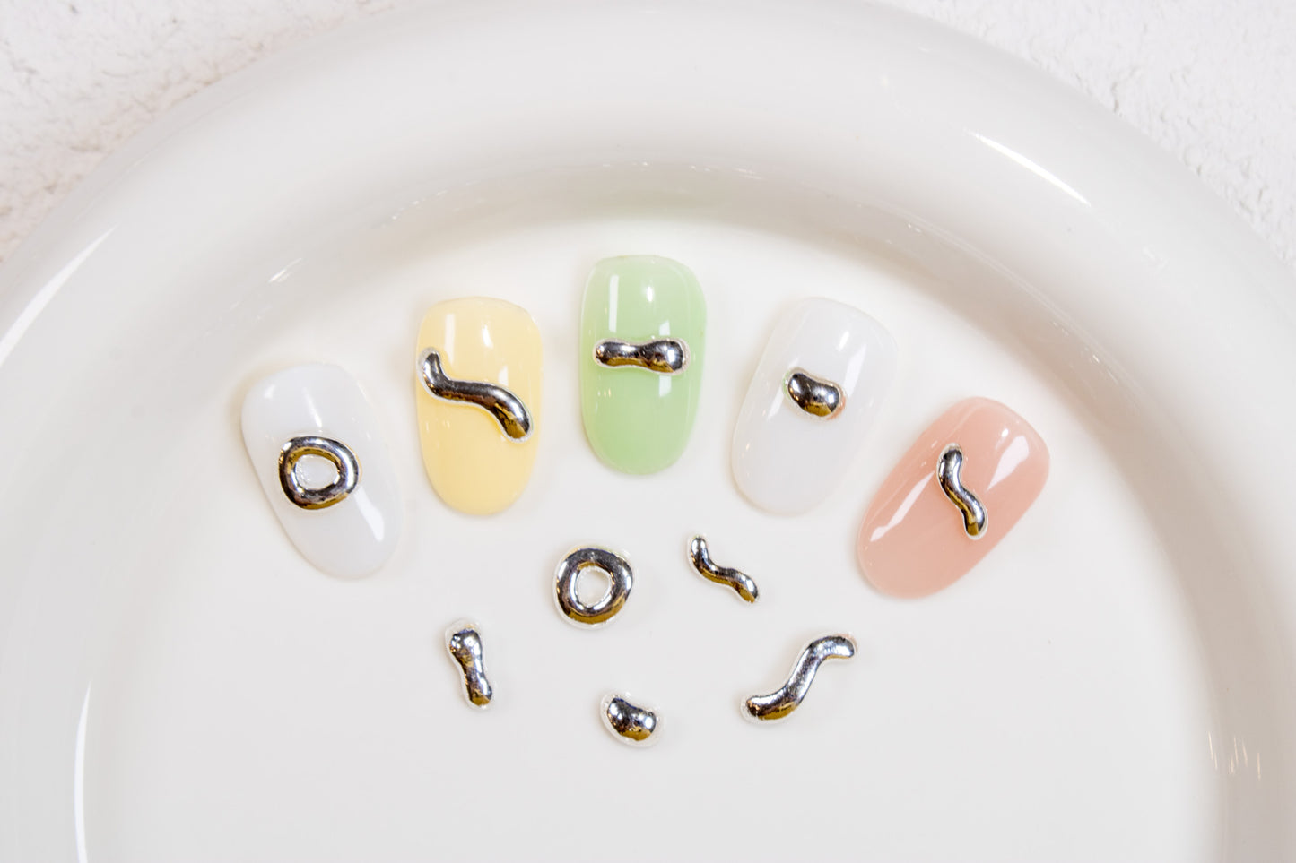 Chunky Metal Nail Charms (2pc)