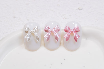 Romantic Bow Nail Charms (5pc)