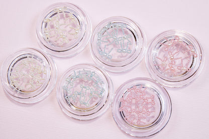 Pearl Ribbon Nail Charms (5pc)