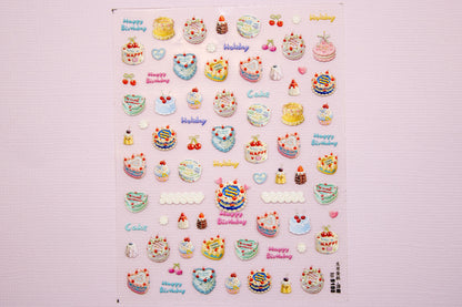 Birthday Cake Nail Sticker