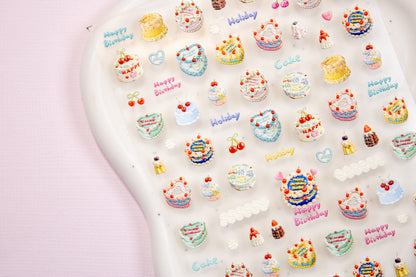 Birthday Cake Nail Sticker