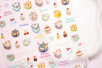 Birthday Cake Nail Sticker