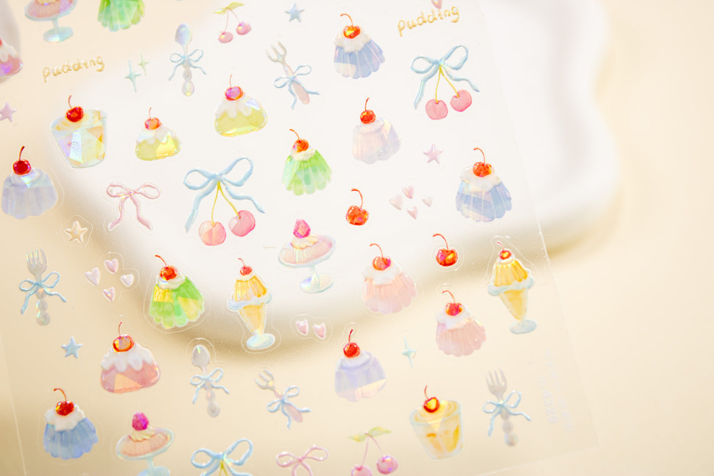 Cherry Jelly Pudding Nail Sticker