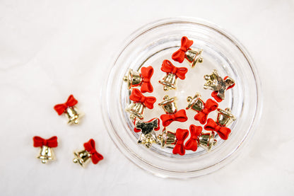 Jingle Bell Bow Charms (5pc)