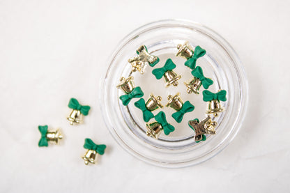 Jingle Bell Bow Charms (5pc)