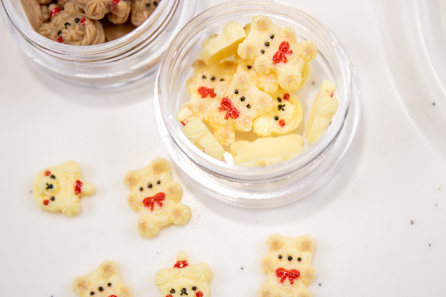 Teddy Cookie Nail Charms (18pcs)