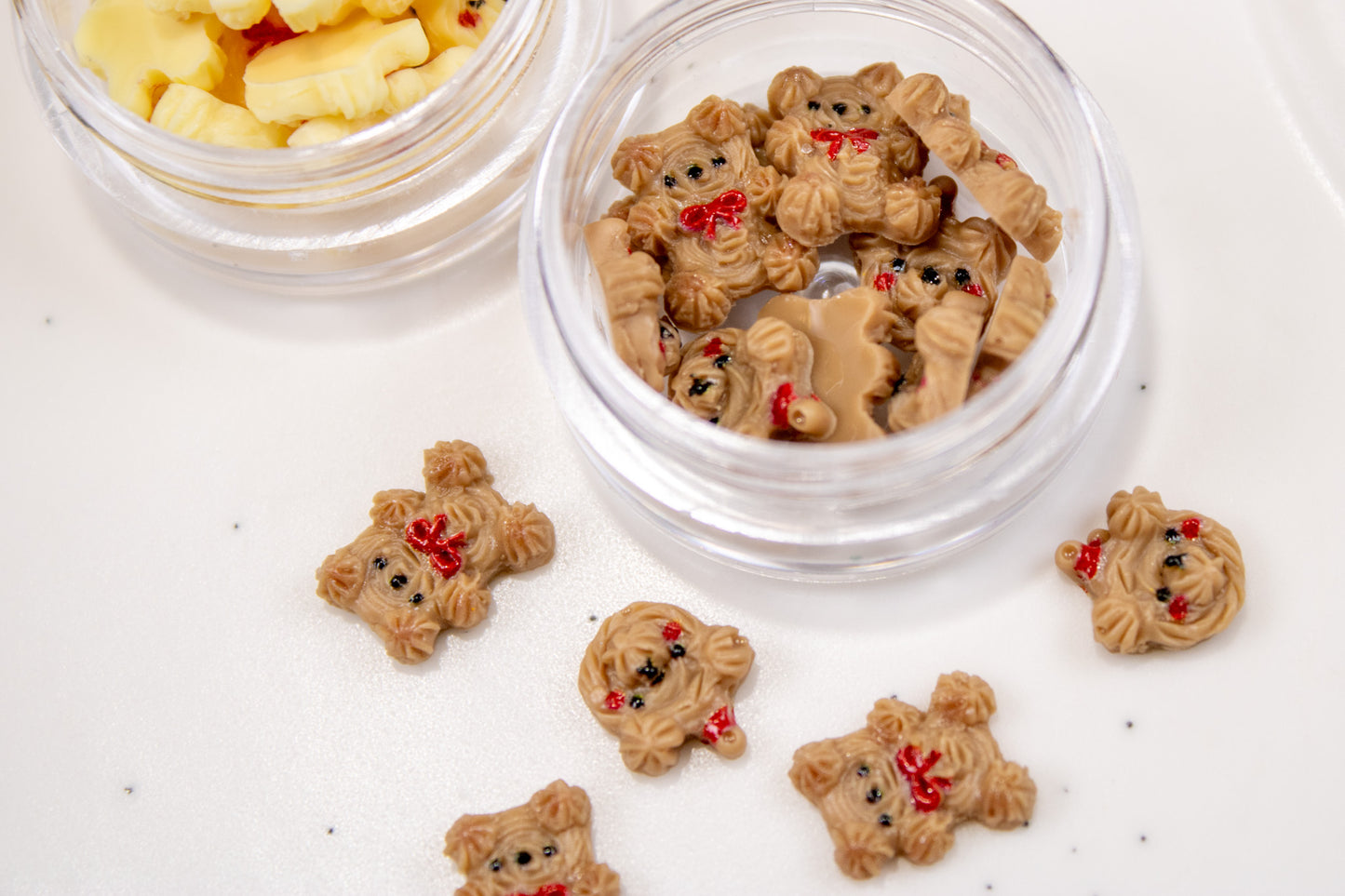 Teddy Cookie Nail Charms (18pcs)