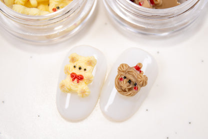 Teddy Cookie Nail Charms (18pcs)