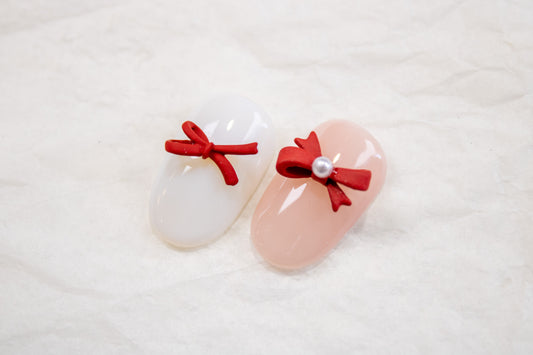 Red Bow Nail Charms (5pc)