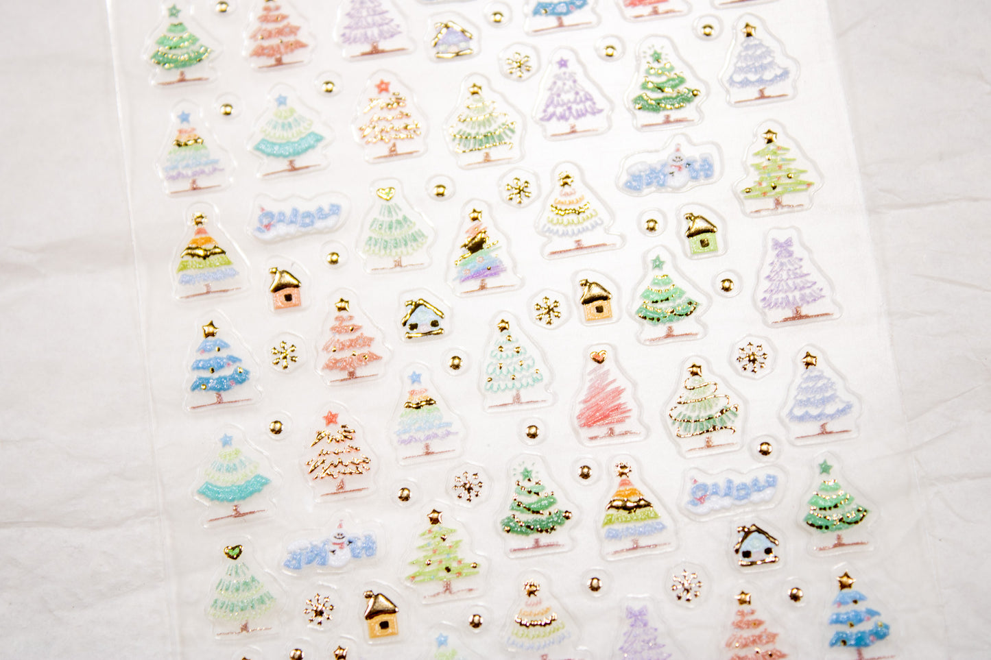 Frosty Christmas Tree Nail Sticker