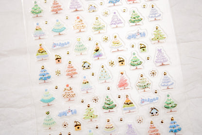 Frosty Christmas Tree Nail Sticker