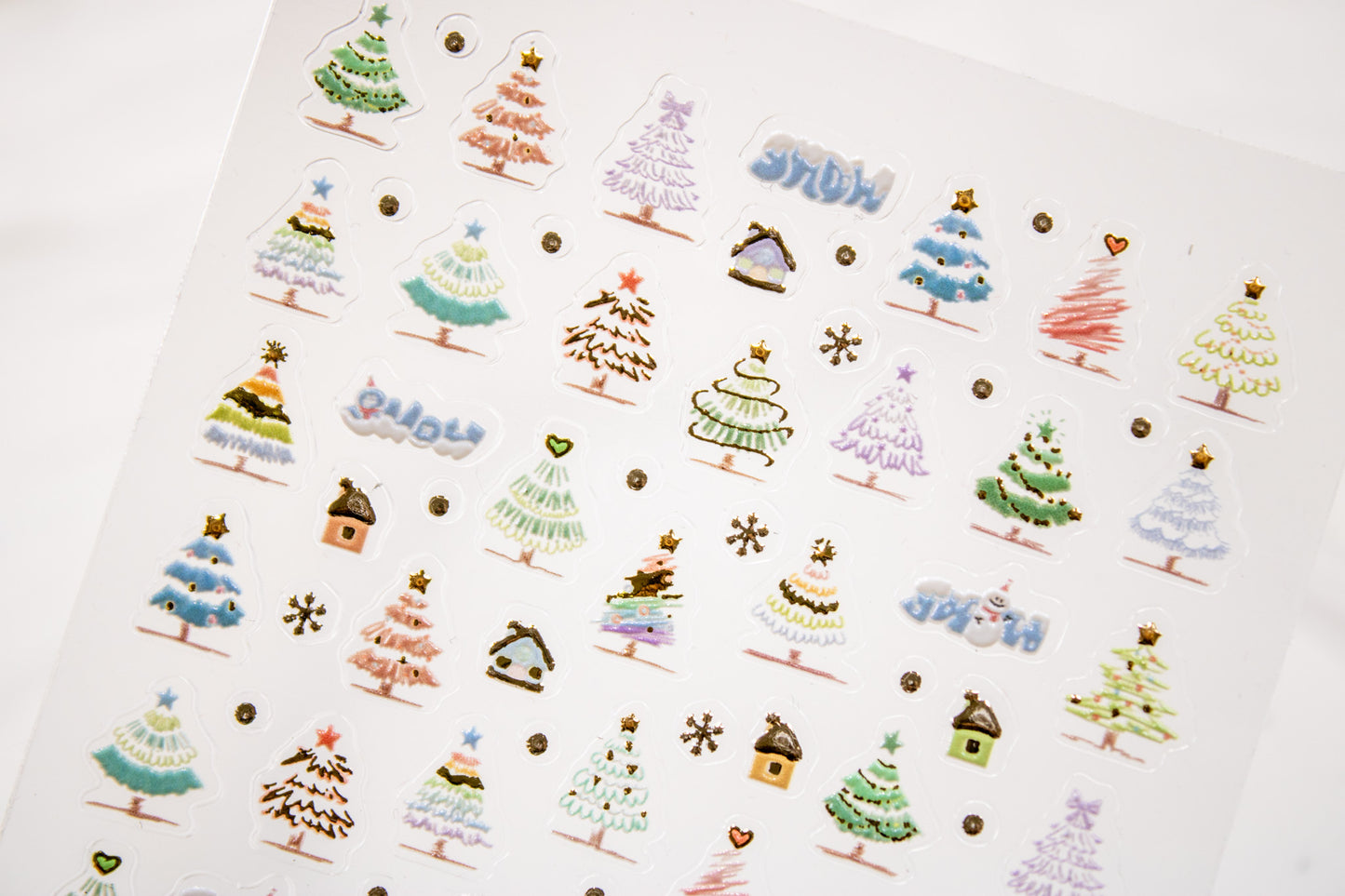 Frosty Christmas Tree Nail Sticker