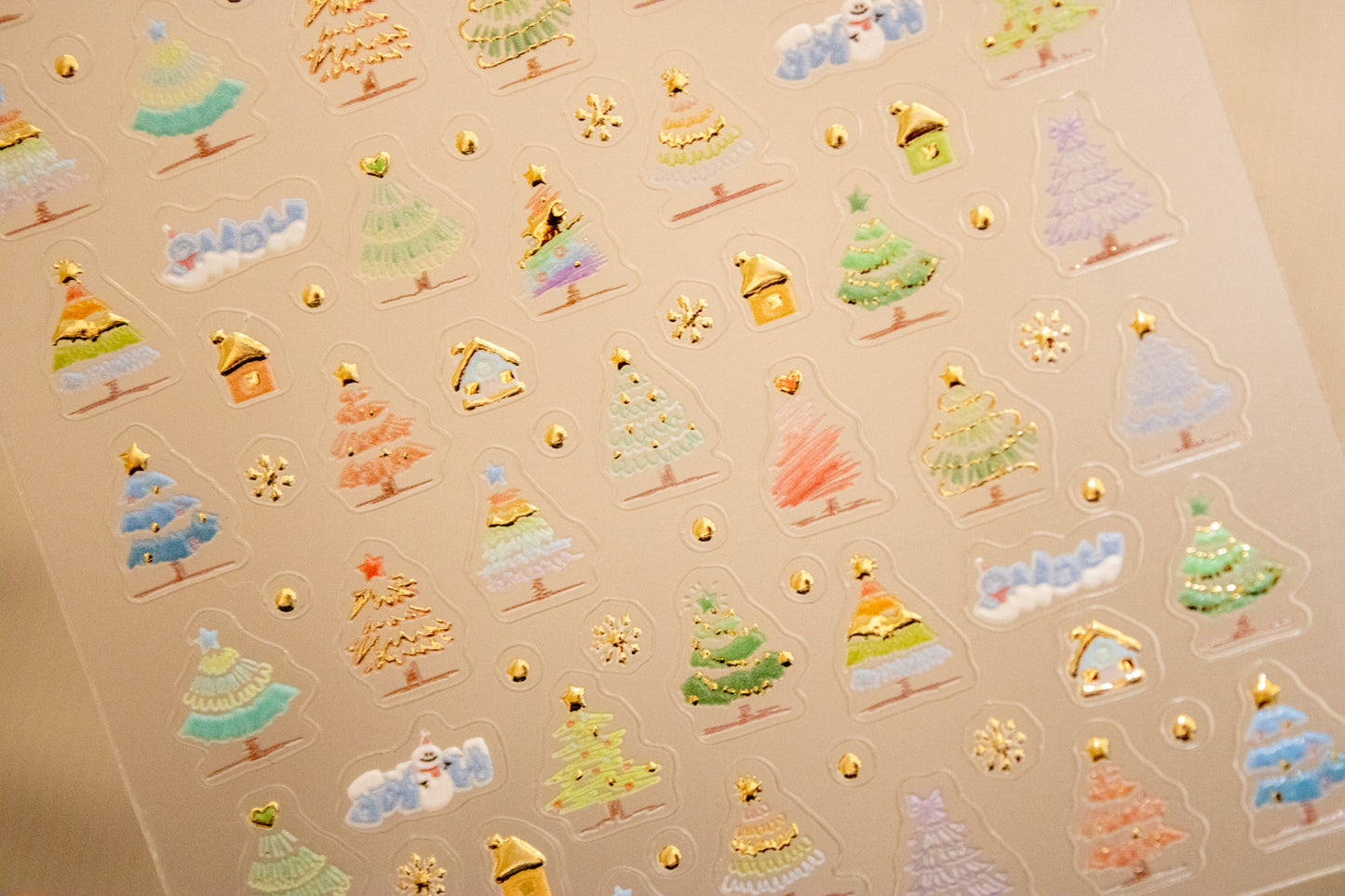 Frosty Christmas Tree Nail Sticker