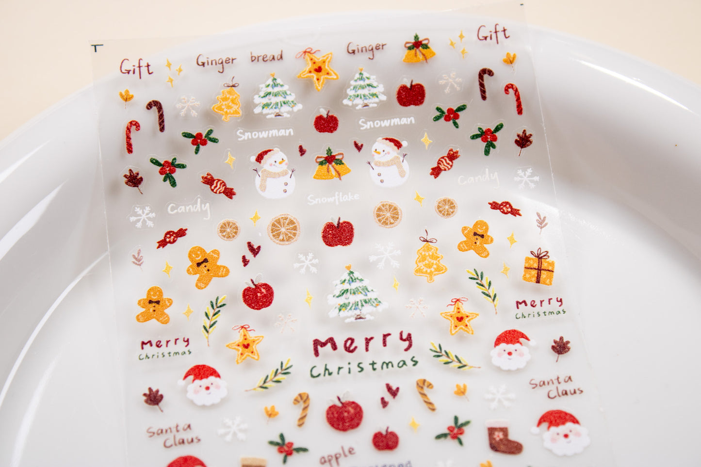 Gingerbread Christmas Nail Sticker