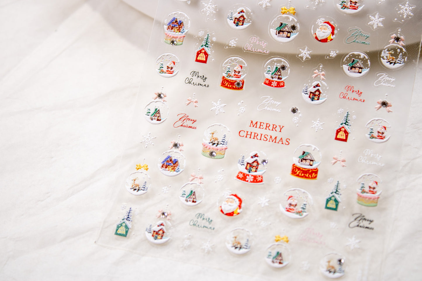 Snow Globe Christmas Nail Sticker