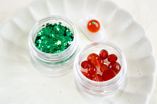 Juicy Tomato Nail Charms & Glitter Set
