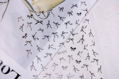 4 Color Classic Bow Nail Sticker