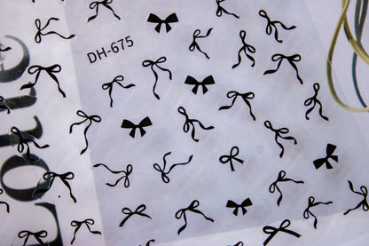 4 Color Classic Bow Nail Sticker