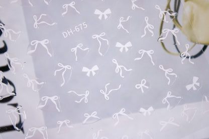 4 Color Classic Bow Nail Sticker
