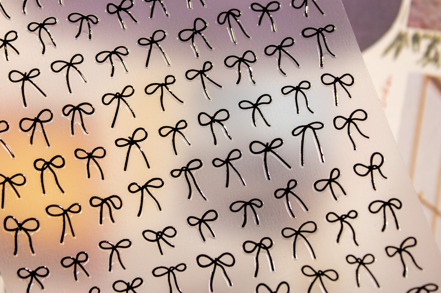 4 Color Ribbon Nail Sticker