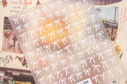 4 Color Ribbon Nail Sticker