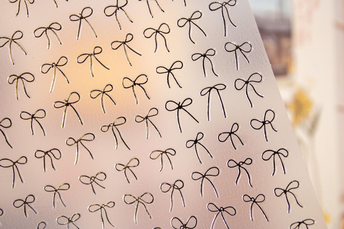 4 Color Ribbon Nail Sticker