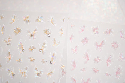 Iridescent Butterfly Nail Sticker