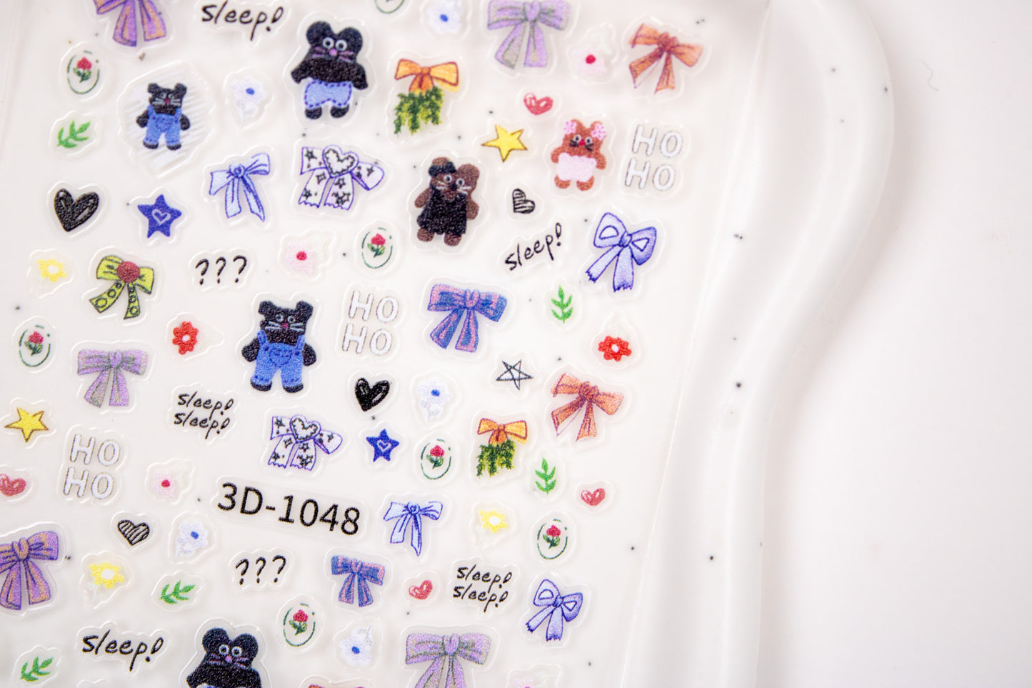 Sleepy Kitty Nail Sticker